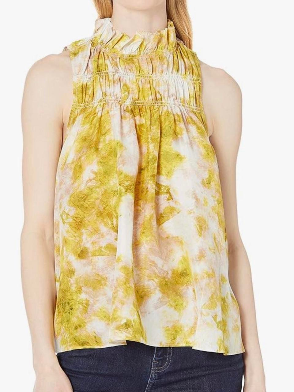 Joie Xl Fern Summer Porcelain Sleeveless Halter Neck Blouse Top